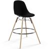 Buy Scandinavian Design Bar Stool - Wooden Legs - Lumi Black 61560 - in the EU