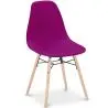 Buy Dining Chair - Scandinavian Design - Wooden Legs - Lumi Mauve 61559 at MyFaktory