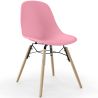 Buy Dining Chair - Scandinavian Design - Wooden Legs - Lumi Pink 61559 in the Europe