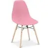 Buy Dining Chair - Scandinavian Design - Wooden Legs - Lumi Pink 61559 in the Europe