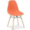 Buy Dining Chair - Scandinavian Design - Wooden Legs - Lumi Orange 61559 home delivery