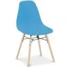 Buy Dining Chair - Scandinavian Design - Wooden Legs - Lumi Blue 61559 - prices