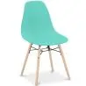 Buy Dining Chair - Scandinavian Design - Wooden Legs - Lumi Turquoise 61559 at MyFaktory
