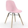 Buy Dining Chair - Scandinavian Design - Wooden Legs - Lumi Pastel pink 61559 in the Europe