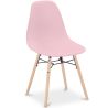 Buy Dining Chair - Scandinavian Design - Wooden Legs - Lumi Pastel pink 61559 in the Europe