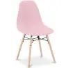 Buy Dining Chair - Scandinavian Design - Wooden Legs - Lumi Pastel pink 61559 in the Europe