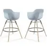Buy Bar Stool - Scandinavian Design - Wooden Legs - Pack of 2 - Skandiva Light grey 61562 home delivery