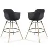 Buy Bar Stool - Scandinavian Design - Wooden Legs - Pack of 2 - Skandiva Black 61562 with a guarantee