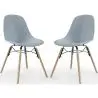 Buy Dining Chair - Scandinavian Design - Wooden Legs - Pack of 2 - Lumi Light grey 61564 - in the EU