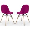 Buy Dining Chair - Scandinavian Design - Wooden Legs - Pack of 2 - Lumi Mauve 61564 in the Europe