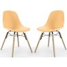 Buy Dining Chair - Scandinavian Design - Wooden Legs - Pack of 2 - Lumi Pastel orange 61564 in the Europe