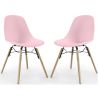 Buy Dining Chair - Scandinavian Design - Wooden Legs - Pack of 2 - Lumi Pastel pink 61564 at MyFaktory