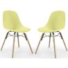 Buy Dining Chair - Scandinavian Design - Wooden Legs - Pack of 2 - Lumi Pastel yellow 61564 in the Europe