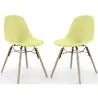 Buy Dining Chair - Scandinavian Design - Wooden Legs - Pack of 2 - Lumi Pastel yellow 61564 with a guarantee