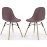 Buy Dining Chair - Scandinavian Design - Wooden Legs - Pack of 2 - Lumi Taupe 61564 - in the EU