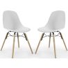 Buy Dining Chair - Scandinavian Design - Wooden Legs - Pack of 2 - Lumi White 61564 - in the EU