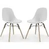 Buy Dining Chair - Scandinavian Design - Wooden Legs - Pack of 2 - Lumi White 61564 - in the EU