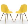 Buy Dining Chair - Scandinavian Design - Wooden Legs - Pack of 2 - Lumi Yellow 61564 home delivery