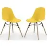 Buy Dining Chair - Scandinavian Design - Wooden Legs - Pack of 2 - Lumi Yellow 61564 at MyFaktory