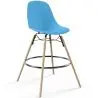 Buy Scandinavian Design Bar Stool - Wooden Legs - Lumi Blue 61560 - prices
