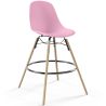 Buy Scandinavian Design Bar Stool - Wooden Legs - Lumi Light Pink 61560 at MyFaktory