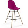 Buy Scandinavian Design Bar Stool - Wooden Legs - Lumi Mauve 61560 in the Europe