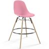 Buy Scandinavian Design Bar Stool - Wooden Legs - Lumi Pink 61560 - in the EU