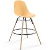 Buy Scandinavian Design Bar Stool - Wooden Legs - Lumi Pastel orange 61560 - in the EU