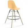 Buy Scandinavian Design Bar Stool - Wooden Legs - Lumi Pastel orange 61560 - in the EU