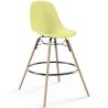 Buy Scandinavian Design Bar Stool - Wooden Legs - Lumi Pastel yellow 61560 at MyFaktory