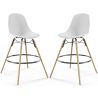 Buy Bar Stool - Scandinavian Design - Wooden Legs - Pack of 2 - Lumi White 61565 - in the EU