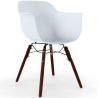 Buy Dining Chairs - Scandinavian Design - Dark Wood Legs - Skandiva White 61569 - in the EU