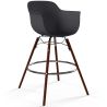 Buy Bar Stool - Scandinavian Design - Dark Wood Legs - Skandiva Black 61570 - prices