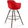 Buy Bar Stool - Scandinavian Design - Dark Wood Legs - Skandiva Red 61570 in the Europe