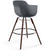 Buy Bar Stool - Scandinavian Design - Dark Wood Legs - Skandiva Dark grey 61570 - in the EU