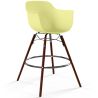 Buy Bar Stool - Scandinavian Design - Dark Wood Legs - Skandiva Pastel yellow 61570 in the Europe