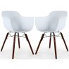 Buy Dining Chair - Scandinavian Design - Dark Wood Legs - Pack of 2 - Skandiva White 61571 - in the EU