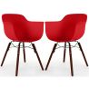 Buy Dining Chair - Scandinavian Design - Dark Wood Legs - Pack of 2 - Skandiva Red 61571 in the Europe