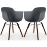 Buy Dining Chair - Scandinavian Design - Dark Wood Legs - Pack of 2 - Skandiva Dark grey 61571 - in the EU