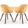 Buy Dining Chair - Scandinavian Design - Dark Wood Legs - Pack of 2 - Skandiva Pastel orange 61571 with a guarantee