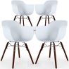 Buy Dining Chairs - Scandinavian Design - Dark Wood Legs - Pack of 4 - Skandiva White 61572 - in the EU