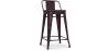 Buy Industrial Design Bar Stool with Backrest - Wood & Steel - 60 cm - Metalix Bronze 59117 with a guarantee
