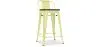 Buy Industrial Design Bar Stool with Backrest - Wood & Steel - 60 cm - Metalix Pastel yellow 59117 home delivery