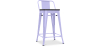 Buy Bistrot Metalix stool wooden and small backrest - 60cm Lavander 59117 - in the EU