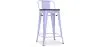 Buy Industrial Design Bar Stool with Backrest - Wood & Steel - 60 cm - Metalix Lavander 59117 in the Europe