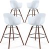 Buy Bar Stools Scandinavian Design - Dark Wood Legs - Pack of 4 - Skandiva White 61574 - in the EU