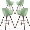 Buy Bar Stools Scandinavian Design - Dark Wood Legs - Pack of 4 - Skandiva Pastel green 61574 - in the EU