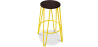 Buy Hairpin Stool - 74cm - Dark wood and metal Yellow 58321 with a guarantee