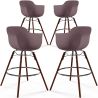 Buy Bar Stools Scandinavian Design - Dark Wood Legs - Pack of 4 - Skandiva Taupe 61574 with a guarantee