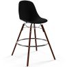 Buy Bar Stool - Scandinavian Design - Dark Wood Legs - Lumi Black 61576 - prices